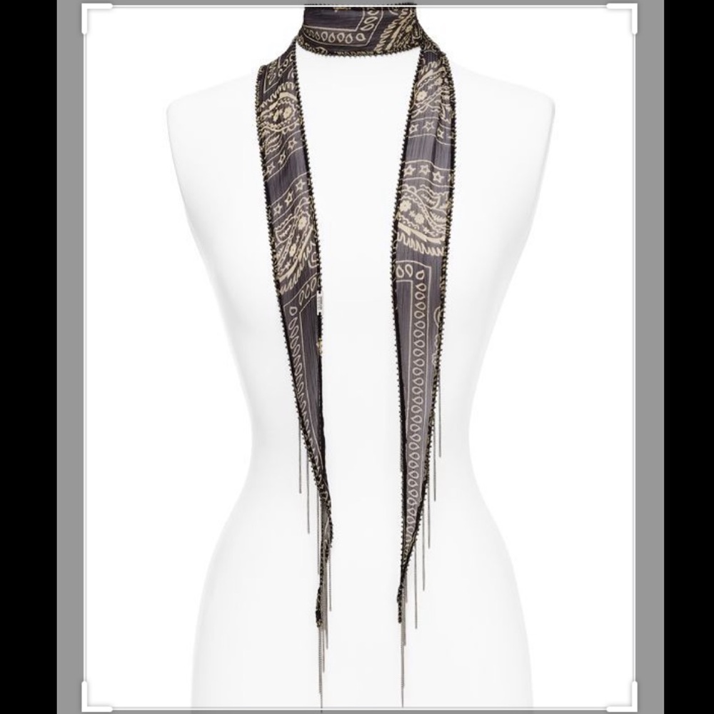 Chan Luu star bandana print skinny scarf